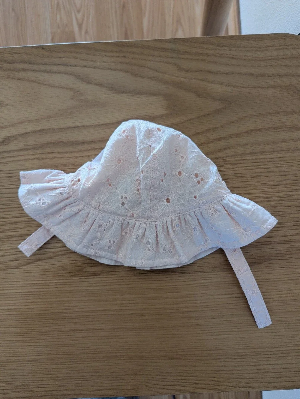 Baby Pink Eyelet Sun Hat